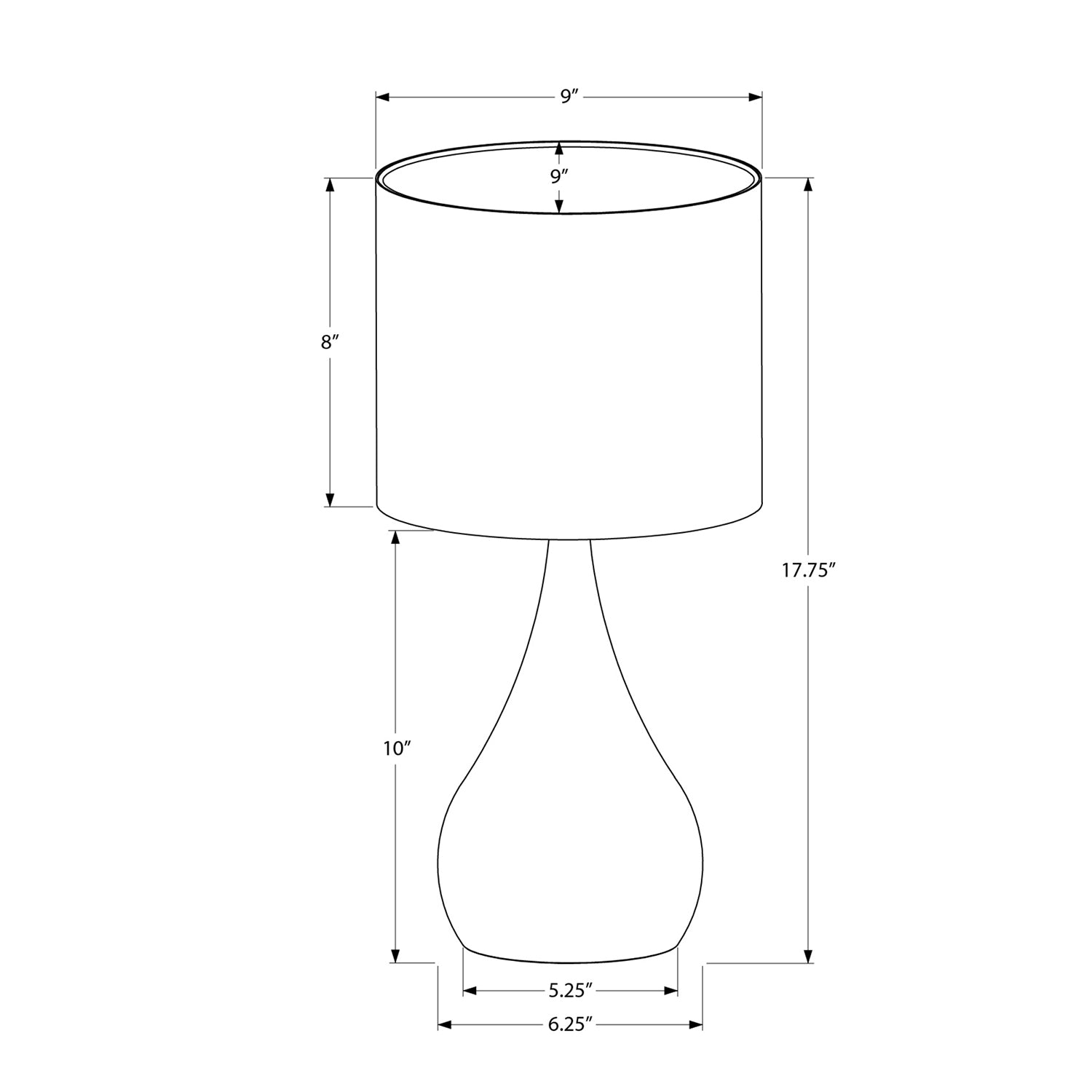 I 9639 - Luminaire, Ensemble De 2, 18"H, Lampe De Table, Métal Noir, Abat-jour Ivoire / Crème, Contemporain - Simple Boutique