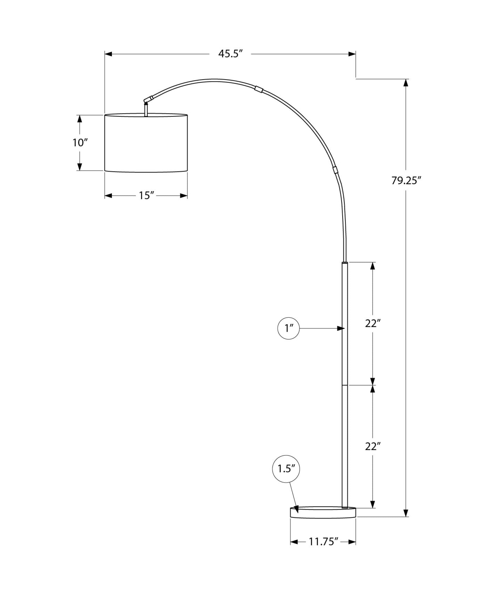 I 9640 - Luminaire, 79''H, Lampadaire, Métal En Laiton, Abat-jour Beige, Contemporain - Simple Boutique