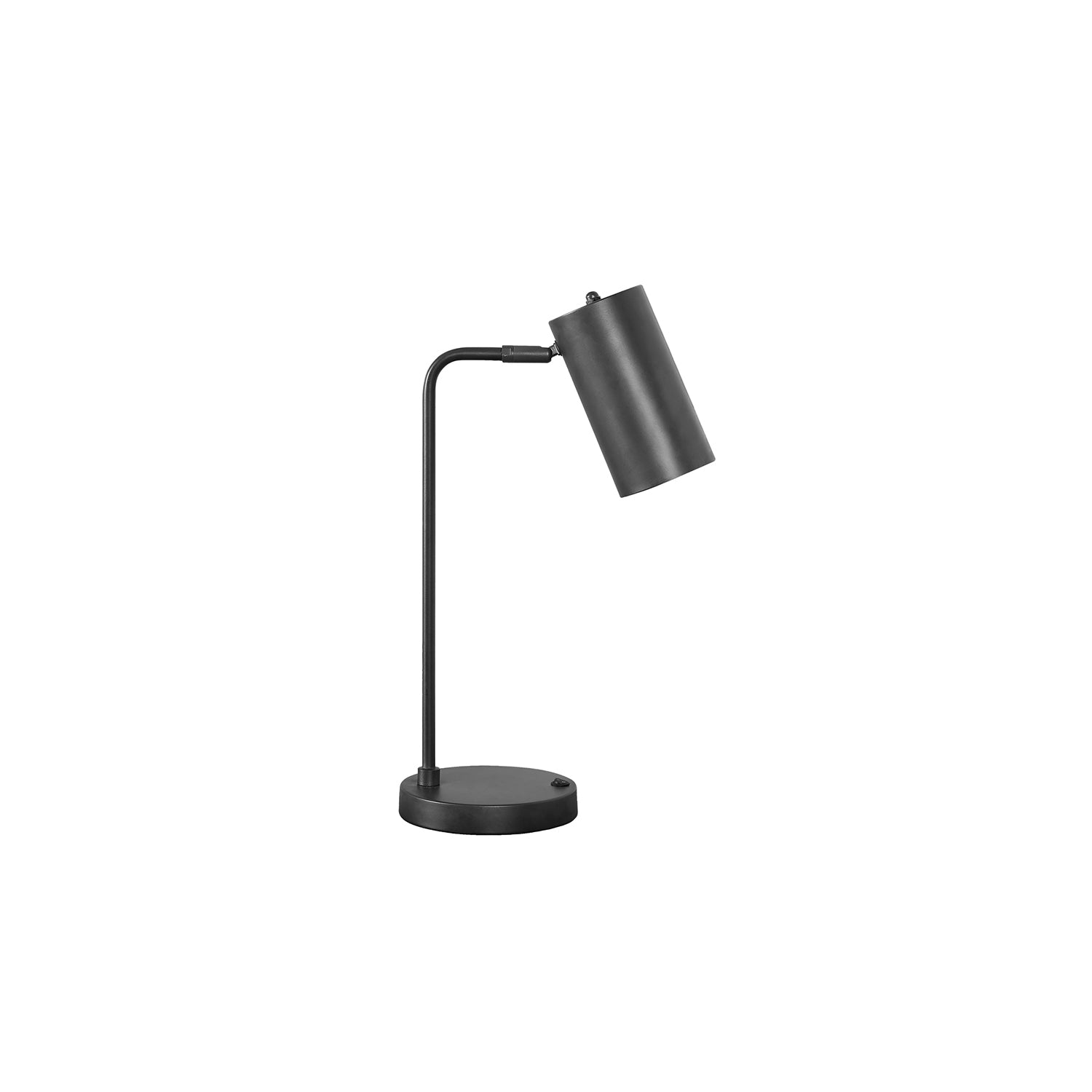 I 9645 - Luminaire, 18"H, Lampe De Table, Port Usb Inclus, Métal Gris, Abat-jour Gris, Moderne - Simple Boutique