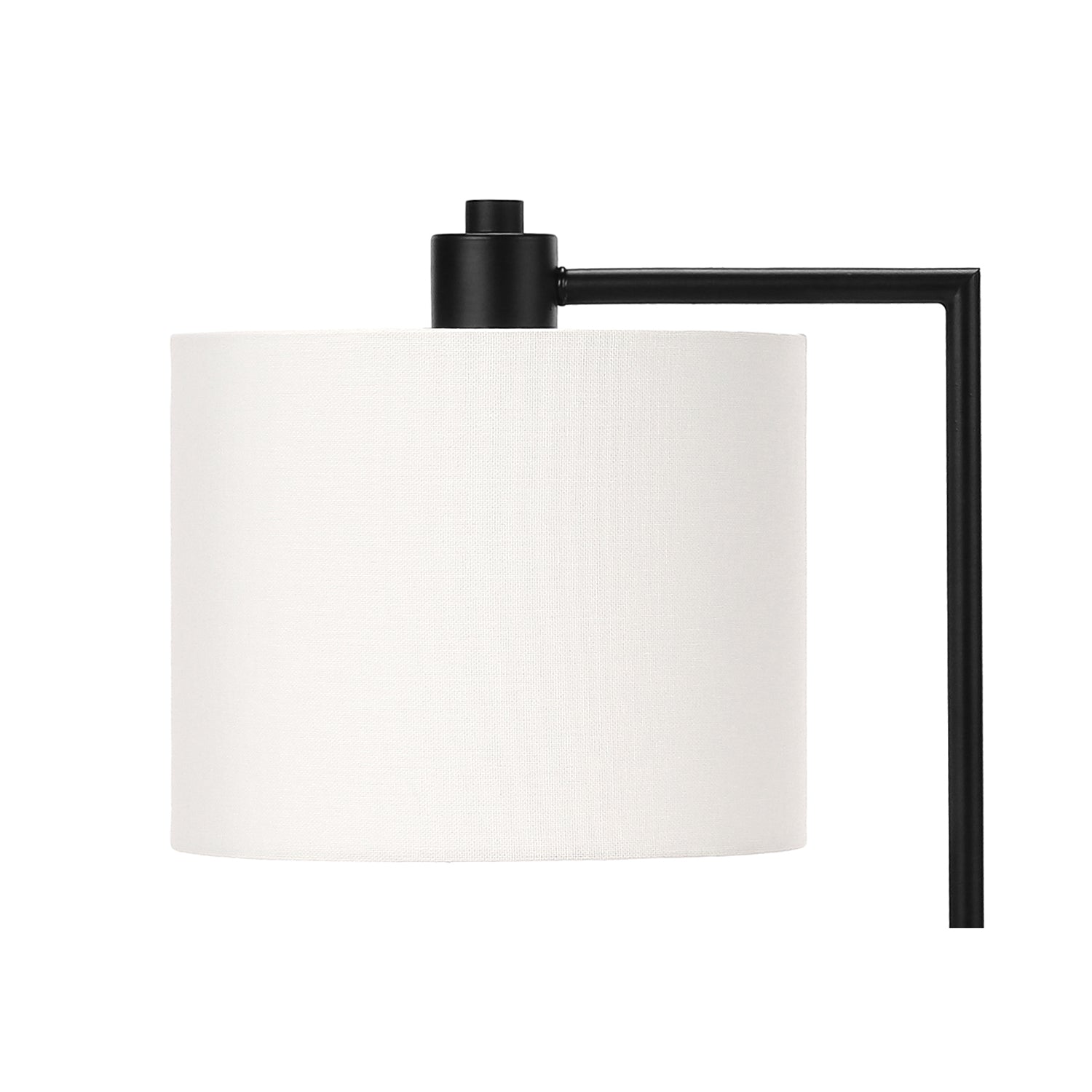 I 9646 - Luminaire, 19"H, Lampe De Table, Port Usb Inclus, Métal Noir, Abat-jour Ivoire / Crème, Moderne - Simple Boutique