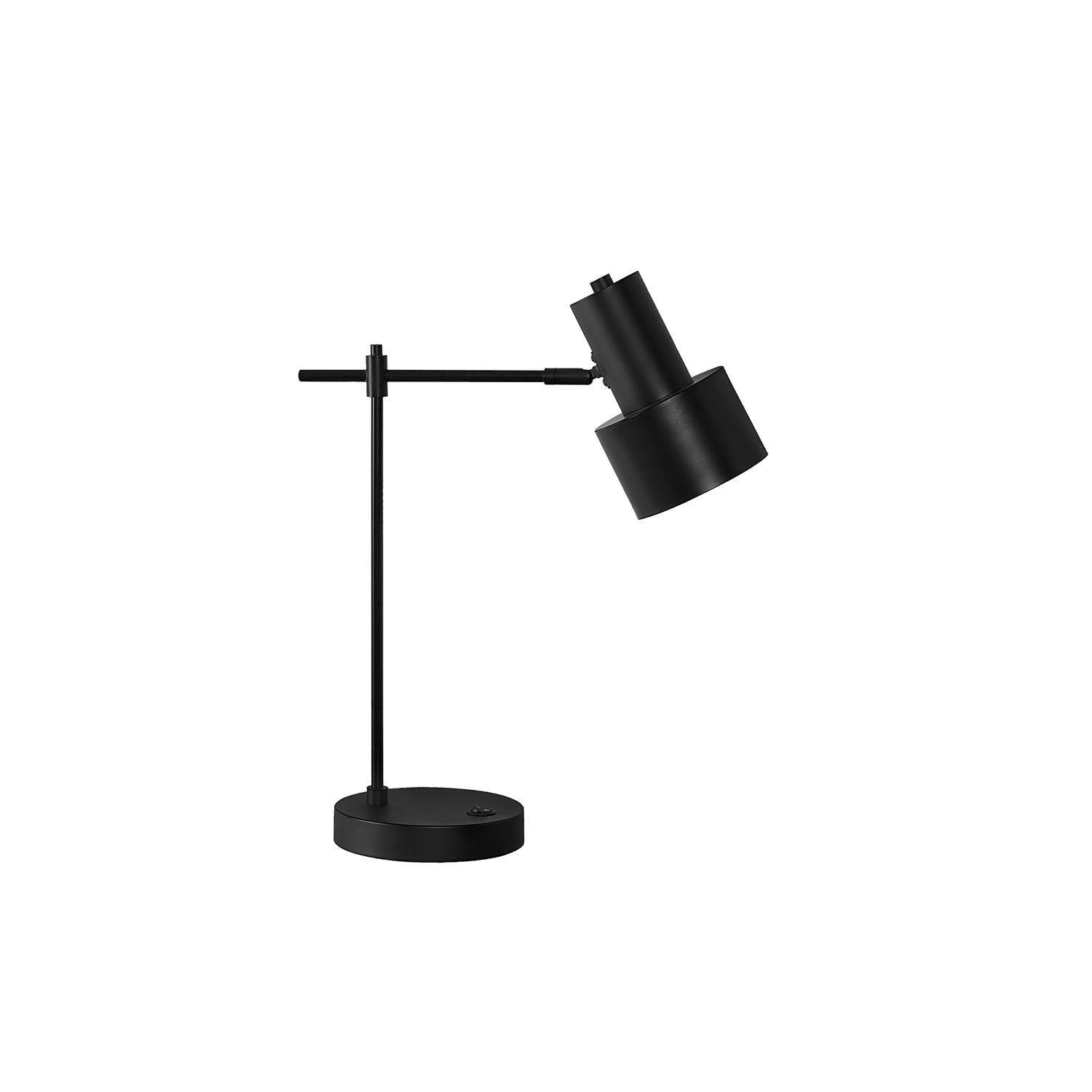 I 9647 - Luminaire, 21"H, Lampe De Table, Port Usb Inclus, Métal Noir, Abat-Jour Noir, Moderne - Simple Boutique