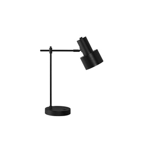 I 9647 - Luminaire, 21"H, Lampe De Table, Port Usb Inclus, Métal Noir, Abat-Jour Noir, Moderne - Simple Boutique
