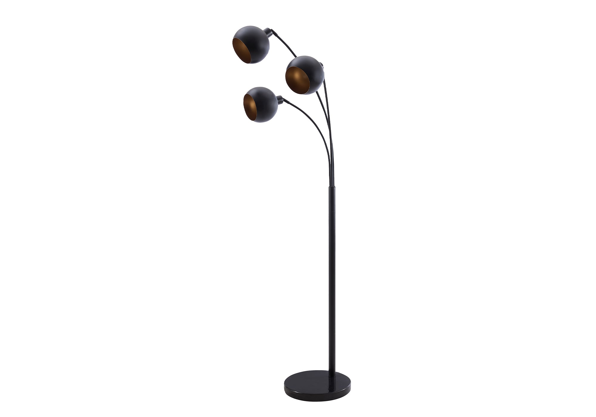 I 9648 - Luminaire, 71''H, Lampadaire, Métal Noir, Contemporain - Simple Boutique