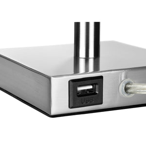 I 9649 - Luminaire, Ensemble De 2, 17"H, Lampe De Table, Port Usb Inclus, Abat-jour Ivoire / Crème, Contemporain - Simple Boutique
