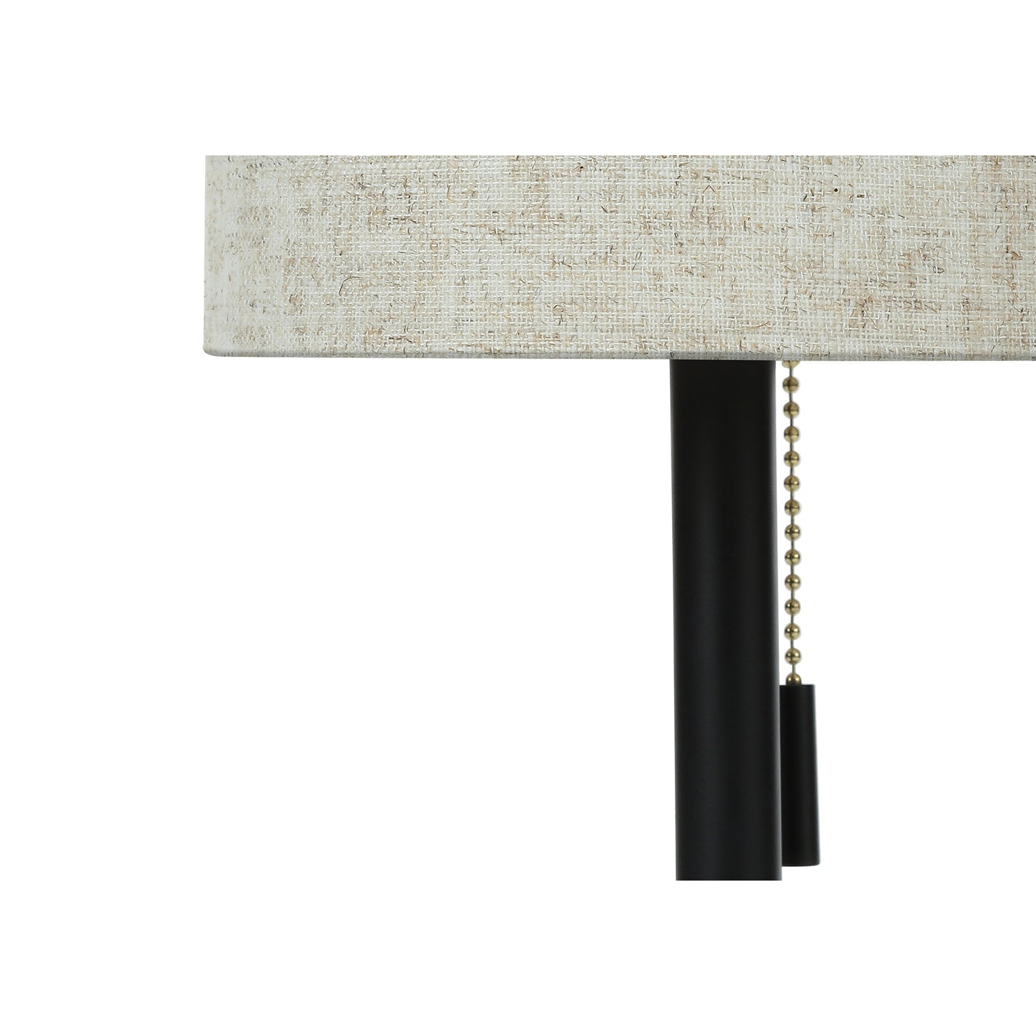 I 9650 - Luminaire, Ensemble De 2, 17"H, Lampe De Table, Port Usb Inclus, Métal Noir, Abat-jour Beige., Contemporain - Simple Boutique