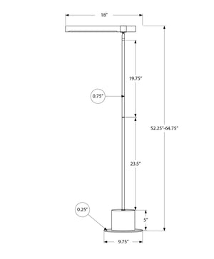 I 9652 - Luminaire, 65''H, Lampadaire, Métal En Laiton, Abat-jour Aspect Bois, Contemporain - Simple Boutique