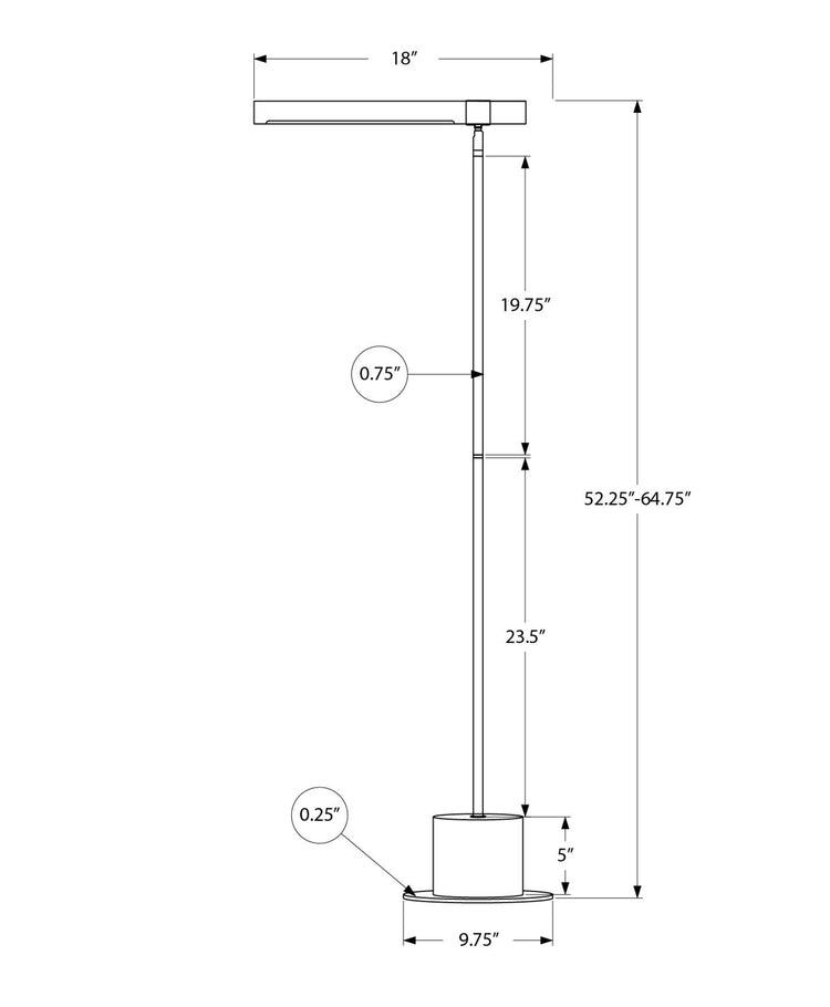 I 9652 - Luminaire, 65''H, Lampadaire, Métal En Laiton, Abat-jour Aspect Bois, Contemporain - Simple Boutique