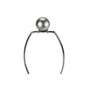 I 9654 - Luminaire, 24"H, Lampe De Table, Résine Grise, Abat-jour Ivoire / Crème, Contemporain - Simple Boutique