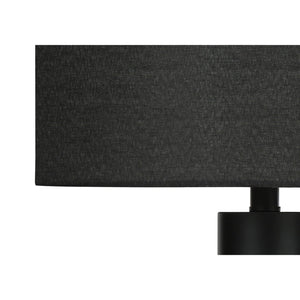 I 9658 - Luminaire, 28"H, Lampe De Table, Métal Noir, Abat-jour Noire, Contemporain, Moderne - Simple Boutique