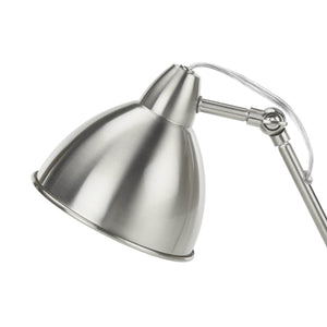 I 9659 - Luminaire, 17"H, Lampe De Table, Port Usb Inclus, Nickel, Abat-jour Nickel, Moderne - Simple Boutique