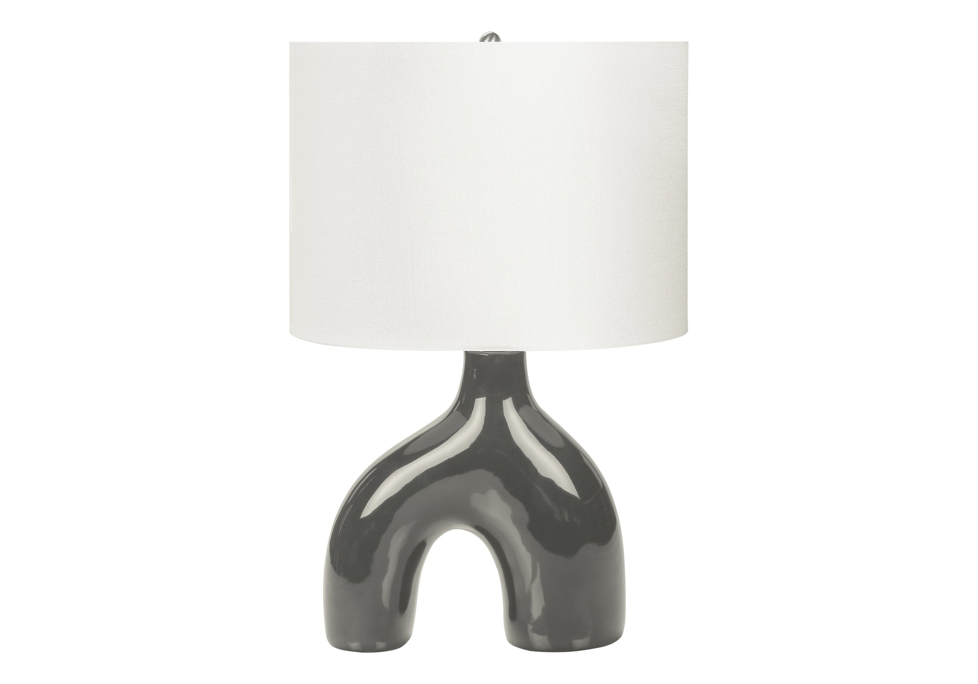 I 9660 - Luminaire, 25''H, Lampe De Table, Pots En Chrome, Abat-jour Ivoire / Crème, Contemporain, Moderne - Simple Boutique