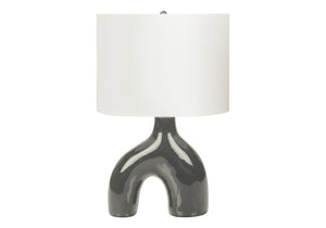 I 9660 - Luminaire, 25''H, Lampe De Table, Pots En Chrome, Abat-jour Ivoire / Crème, Contemporain, Moderne - Simple Boutique