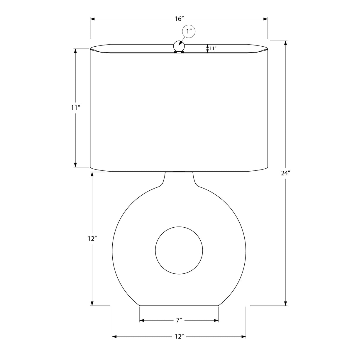 Monarch Specialties I 9671 - Luminaire, 24''H, Lampe De Table, Céramique Verte, Abat-jour Ivoire / Crème, Contemporain, Moderne - Simple Boutique