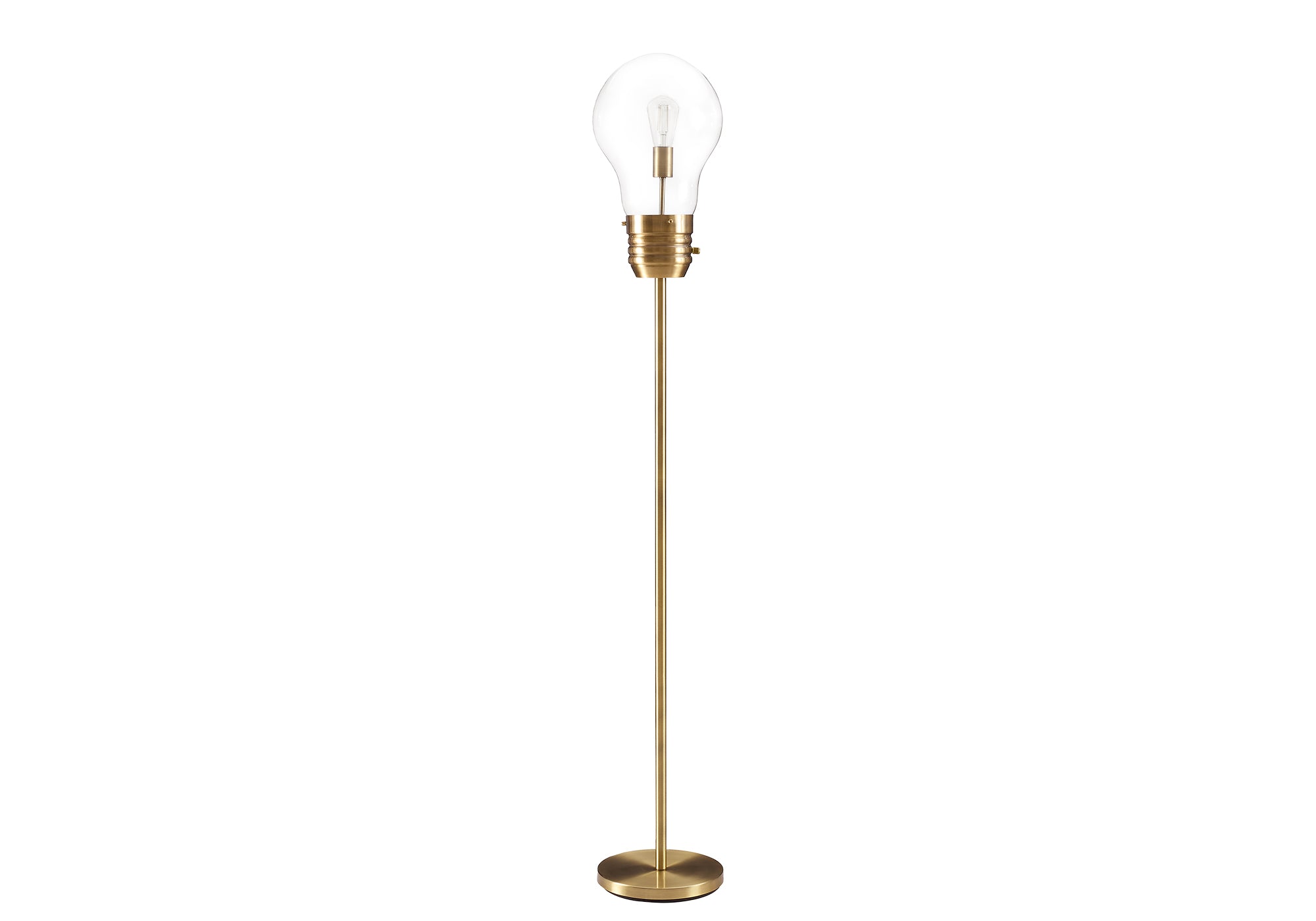 I 9682 - Luminaire, 71''H, Lampadaire, Métal En Laiton, Contemporain - Simple Boutique