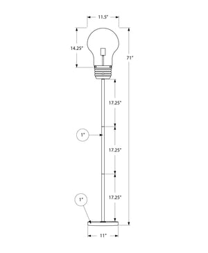 I 9682 - Luminaire, 71''H, Lampadaire, Métal En Laiton, Contemporain - Simple Boutique