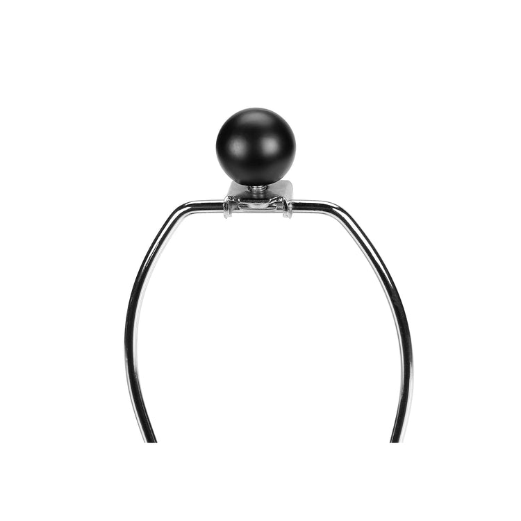 I 9701 - Luminaire, 24"H, Lampe De Table, Béton Noir, Abat-jour Gris, Contemporain - Simple Boutique