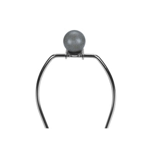 I 9703 - Luminaire, 24"H, Lampe De Table, Béton Gris, Abat-jour Beige, Contemporain - Simple Boutique