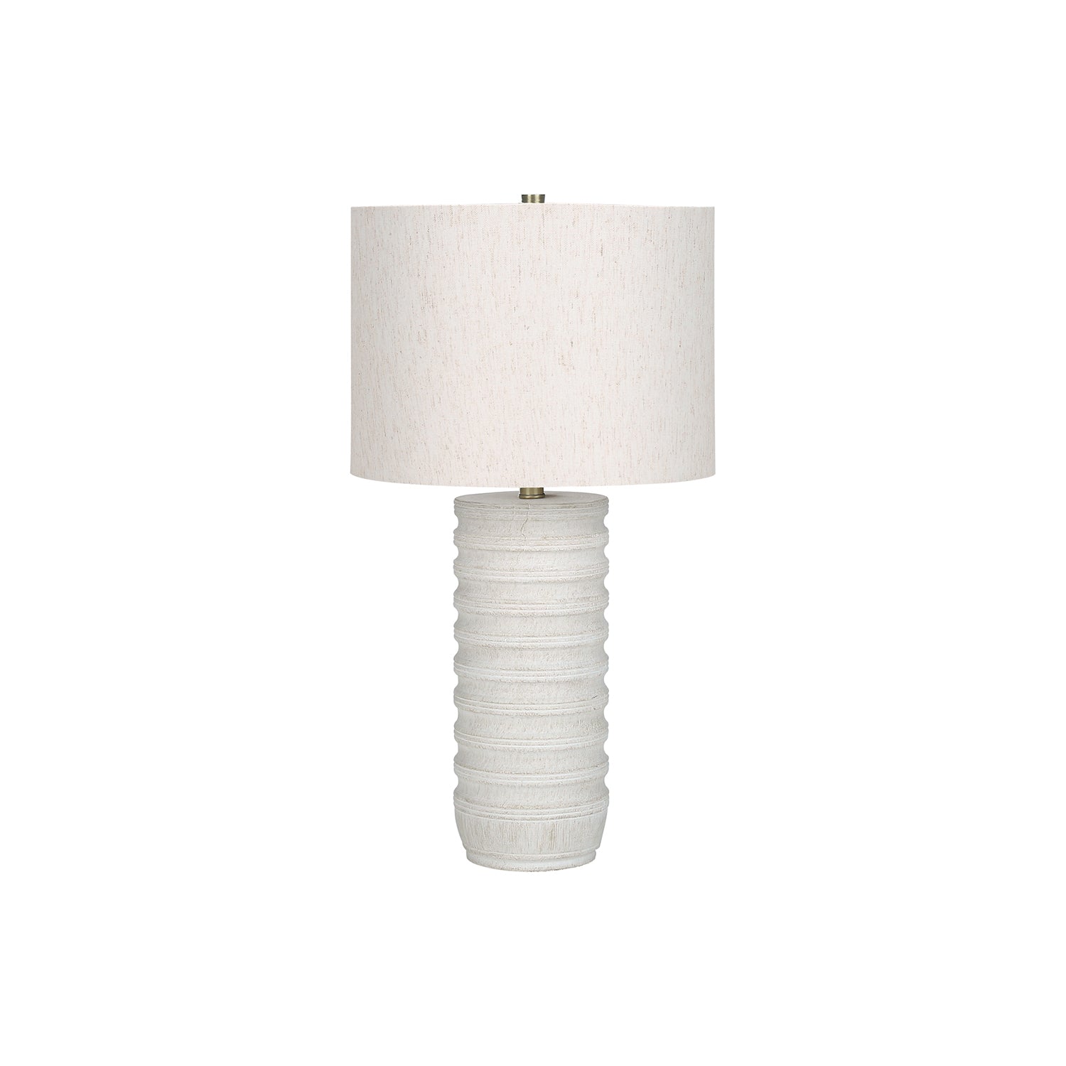 I 9706 - Luminaire, 28"H, Lampe De Table, Résine Créme, Abat-jour Ivoire / Crème, Transitionnel - Simple Boutique