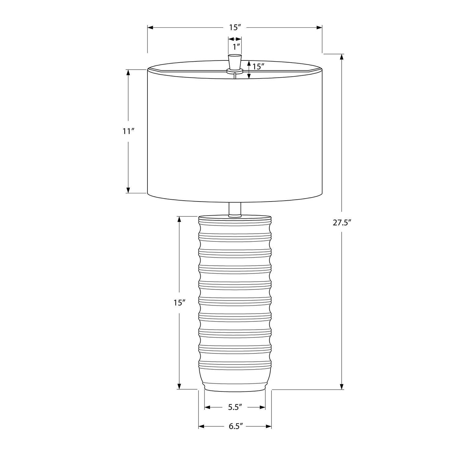 I 9706 - Luminaire, 28"H, Lampe De Table, Résine Créme, Abat-jour Ivoire / Crème, Transitionnel - Simple Boutique