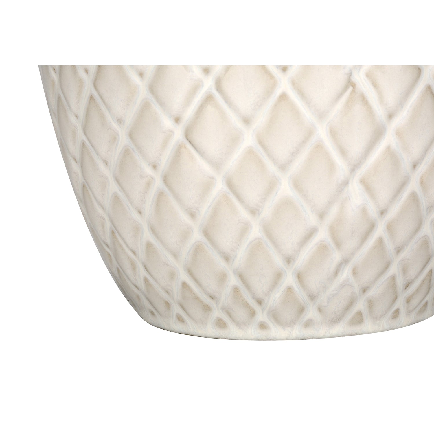 I 9707 - Luminaire, 25"H, Lampe De Table, Céramique Crème, Abat-jour Ivoire / Crème, Transitionnel - Simple Boutique