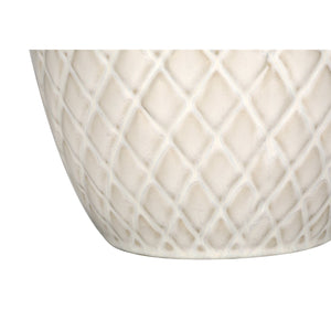 I 9707 - Luminaire, 25"H, Lampe De Table, Céramique Crème, Abat-jour Ivoire / Crème, Transitionnel - Simple Boutique