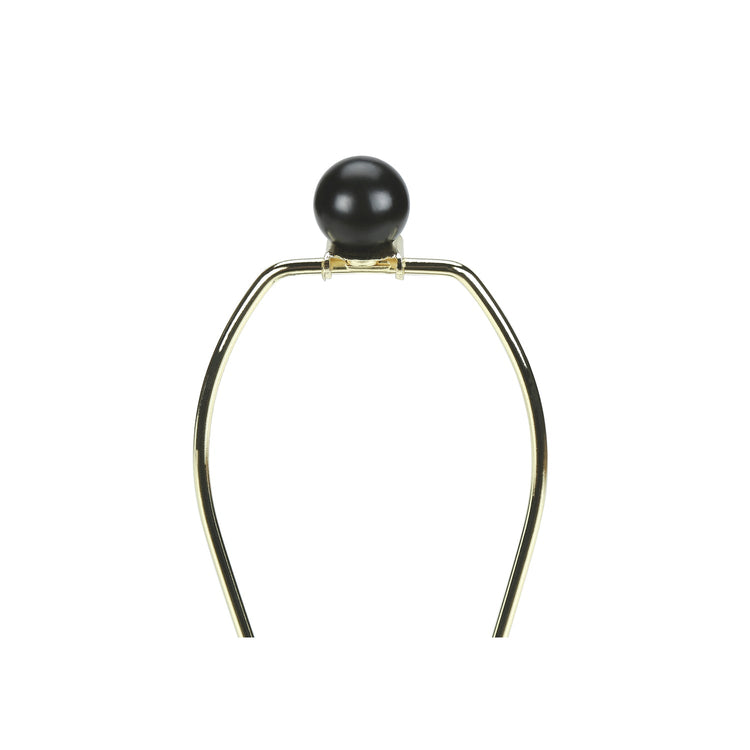 I 9708 - Luminaire, 22"H, Lampe De Table, Céramique Noire, Abat-jour Ivoire / Crème, Transitionnel - Simple Boutique