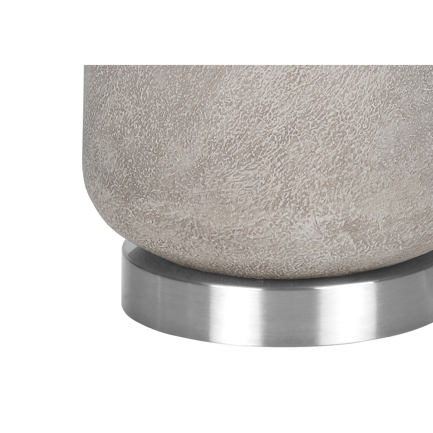 I 9712 - Luminaire, 29"H, Lampe De Table, Résine Grise, Abat-jour Ivoire / Crème, Moderne - Simple Boutique