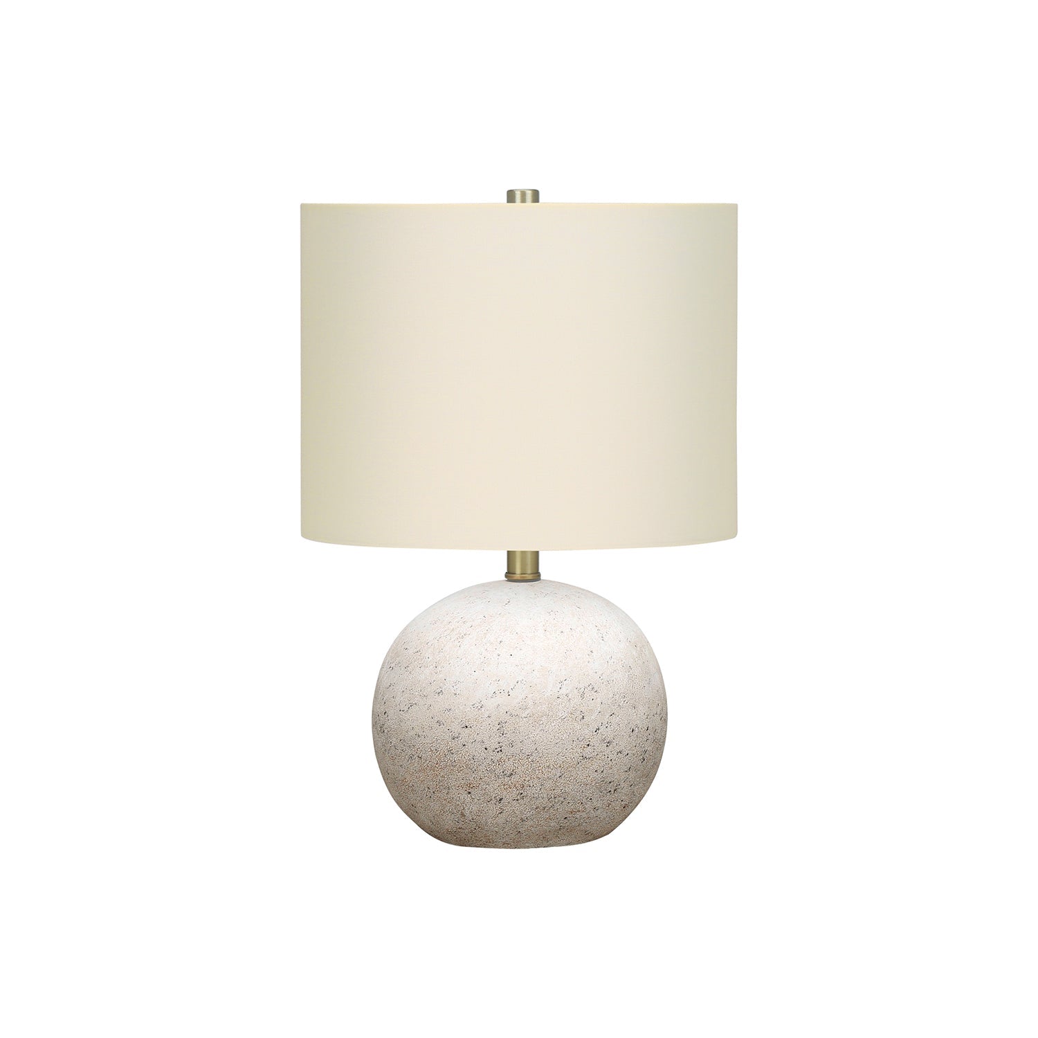 I 9717 - Luminaire, 20"H, Lampe De Table, Béton Gris, Abat-jour Ivoire / Crème, Contemporain - Simple Boutique