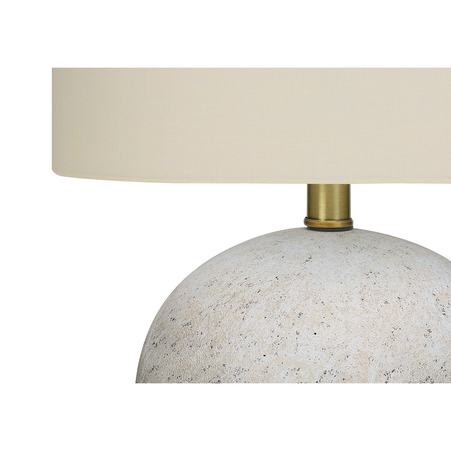 I 9717 - Luminaire, 20"H, Lampe De Table, Béton Gris, Abat-jour Ivoire / Crème, Contemporain - Simple Boutique