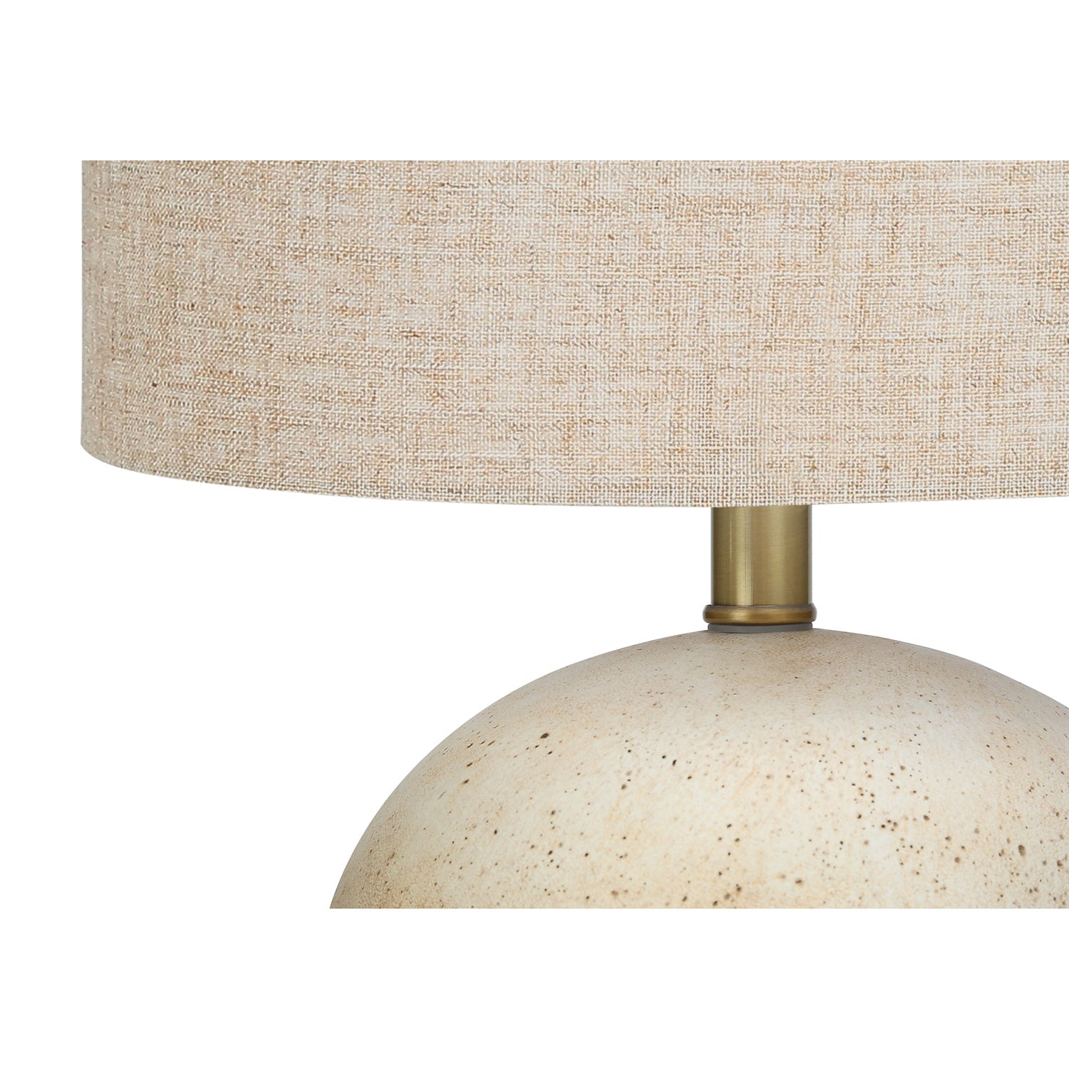 I 9718 - Luminaire, 20"H, Lampe De Table, Béton Beige, Abat-jour Beige., Contemporain - Simple Boutique