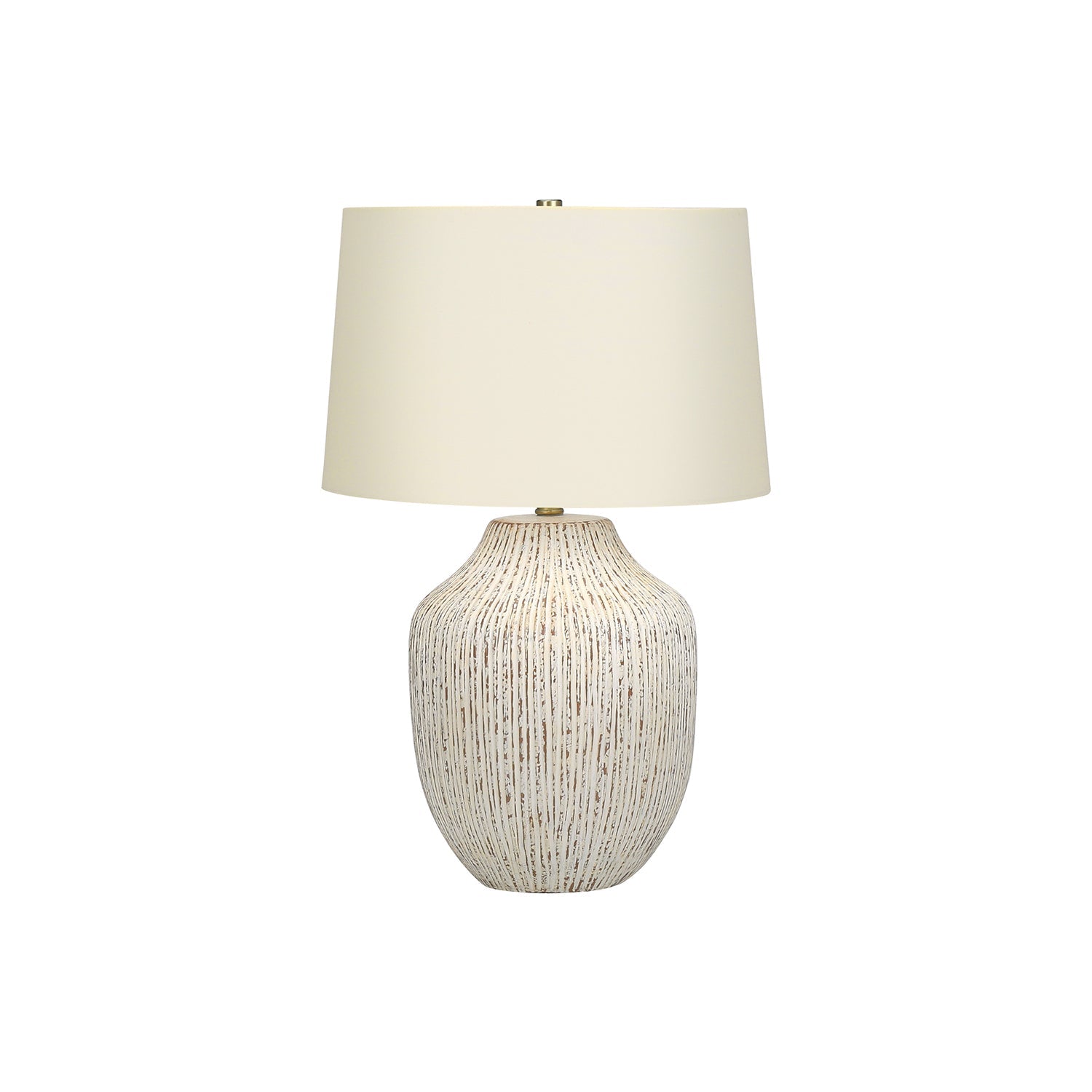 I 9719 - Luminaire, 26"H, Lampe De Table, Céramique Crème, Abat-jour Ivoire / Crème, Transitionnel - Simple Boutique