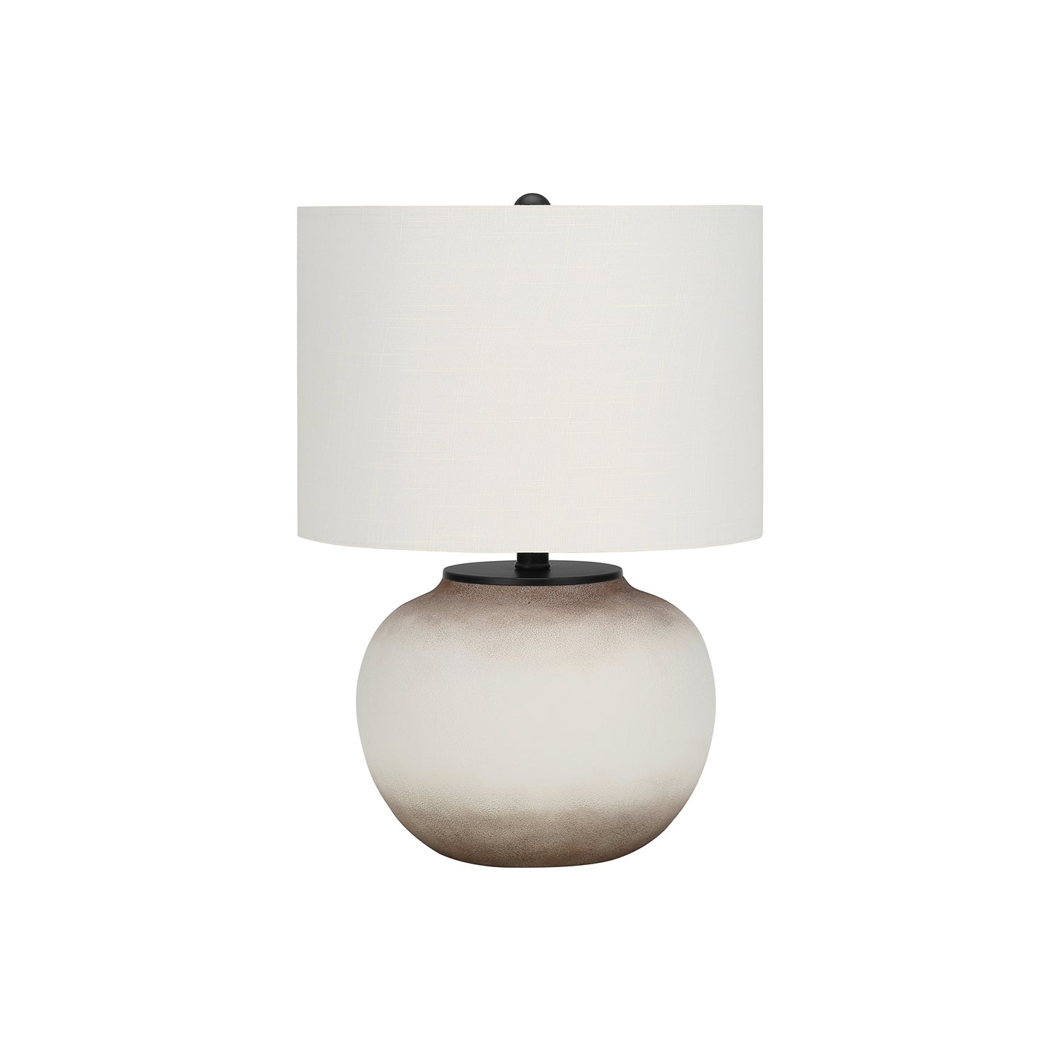 I 9722 - Luminaire, 21"H, Lampe De Table, Céramique Crème, Abat-jour Ivoire / Crème, Moderne - Simple Boutique