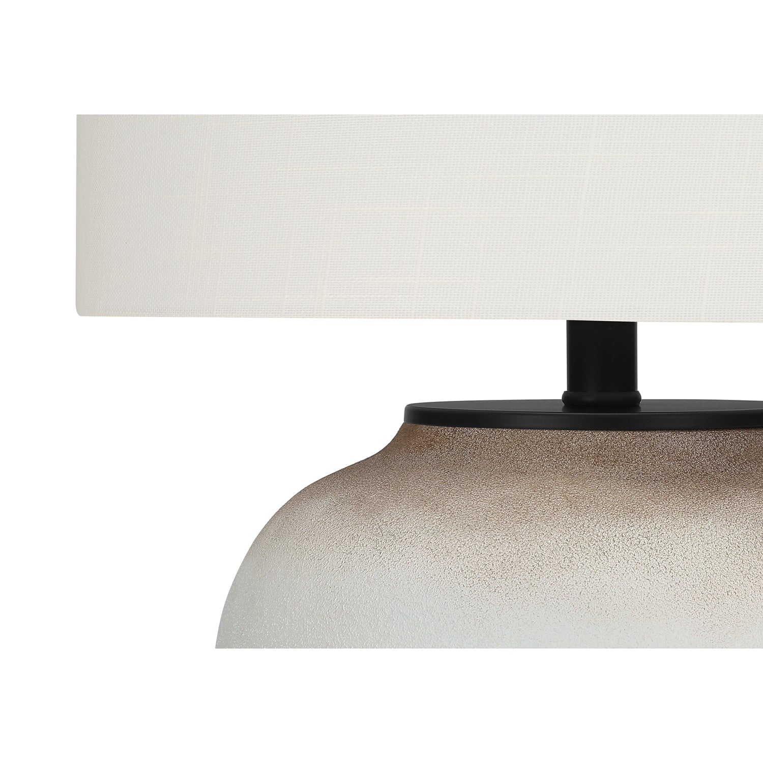 I 9722 - Luminaire, 21"H, Lampe De Table, Céramique Crème, Abat-jour Ivoire / Crème, Moderne - Simple Boutique
