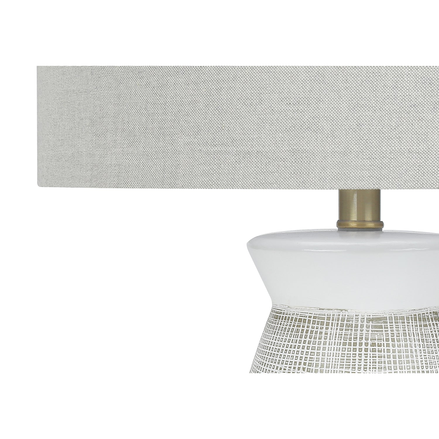 I 9725 - Luminaire, 27"H, Lampe De Table, Céramique Grise, Abat-jour Gris, Contemporain - Simple Boutique