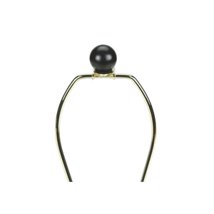 I 9734 - Luminaire, 23"H, Lampe De Table, Rotin Noir, Abat-jour Ivoire / Crème, Moderne - Simple Boutique