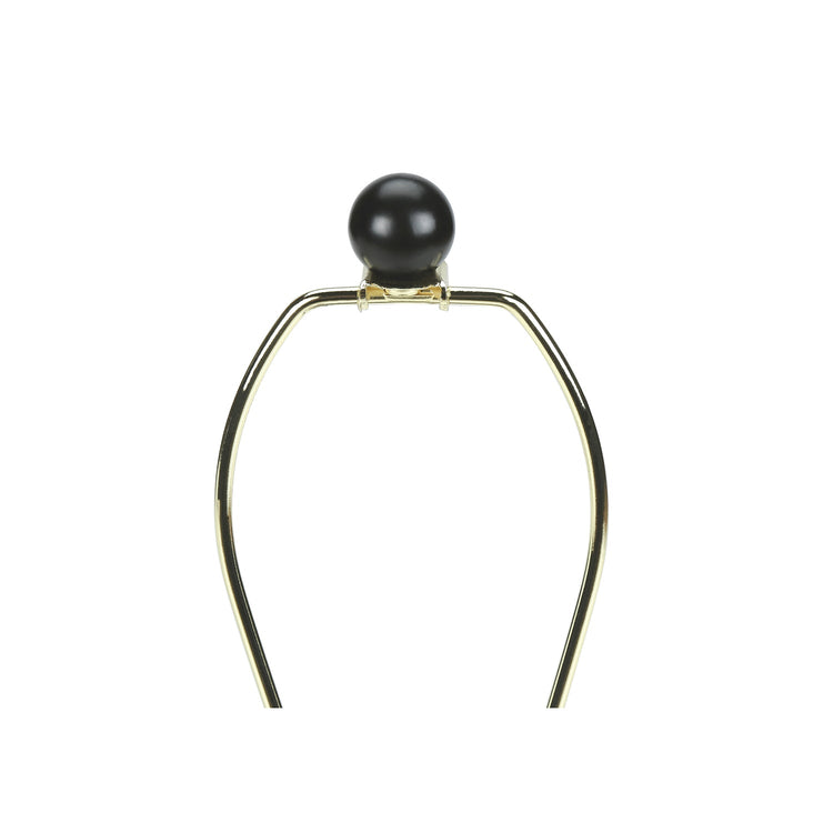 I 9734 - Luminaire, 23"H, Lampe De Table, Rotin Noir, Abat-jour Ivoire / Crème, Moderne - Simple Boutique
