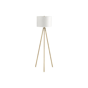 I 9736 - Luminaire, 63"H, Laiton, Abat-jour Ivoire / Crème, Contemporain - Simple Boutique