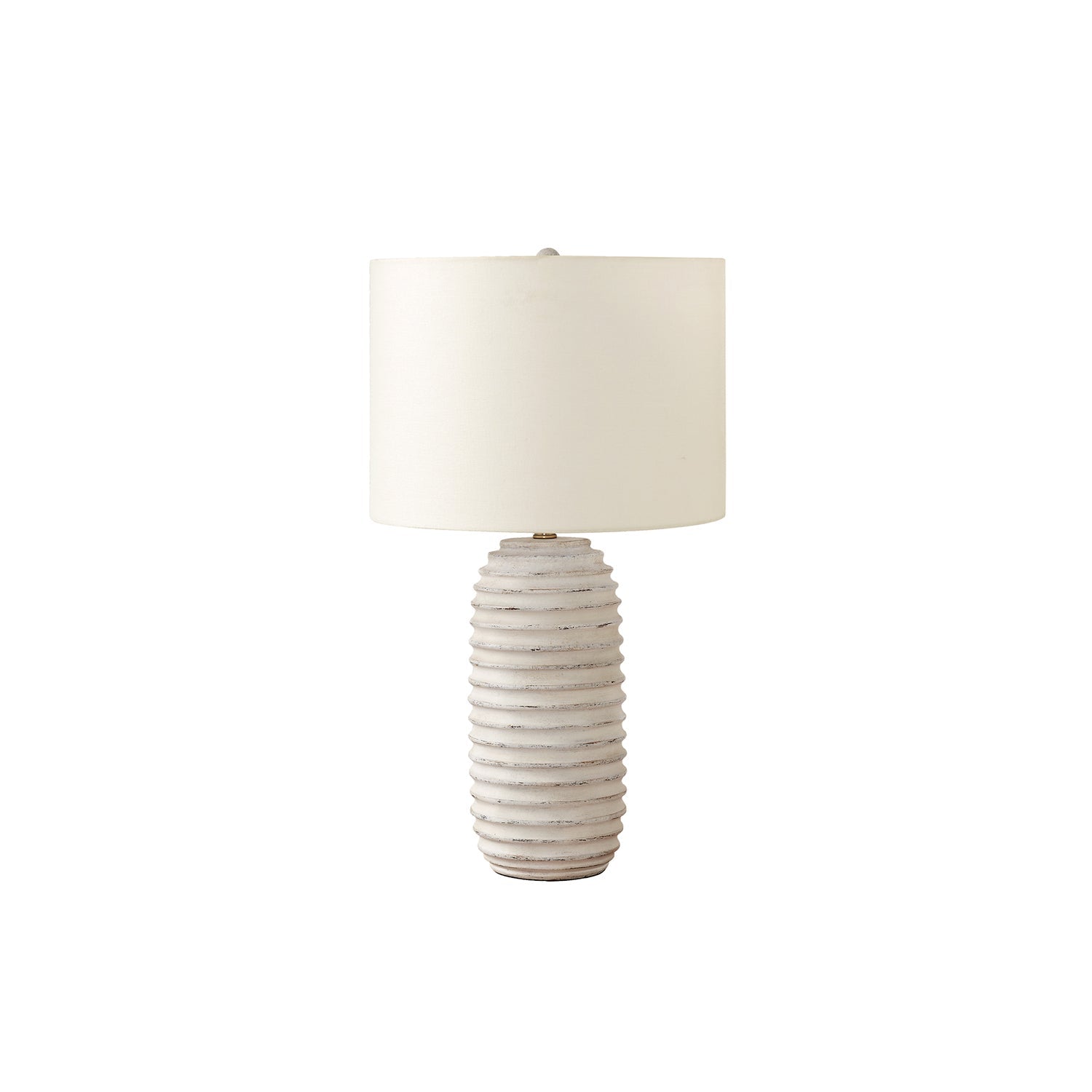 I 9742 - Luminaire, 28"H, Lampe De Table, Résine Créme, Abat-jour Ivoire / Crème, Transitionnel - Simple Boutique