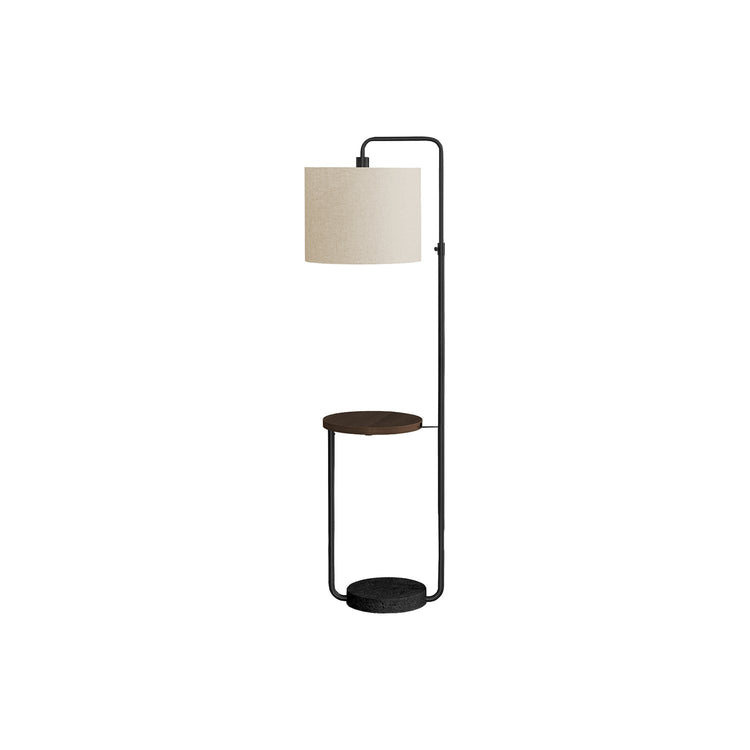 I 9753 - Luminaire, 67"H, Lampadaire, Port Usb Inclus, Métal Noir, Abat-jour Ivoire / Crème, Contemporain - Simple Boutique