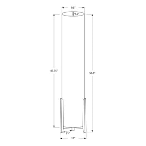 I 9755 - Luminaire, Lampadaire, 50" H, Abat-jour Ivoire / Crème, Contemporain - Simple Boutique