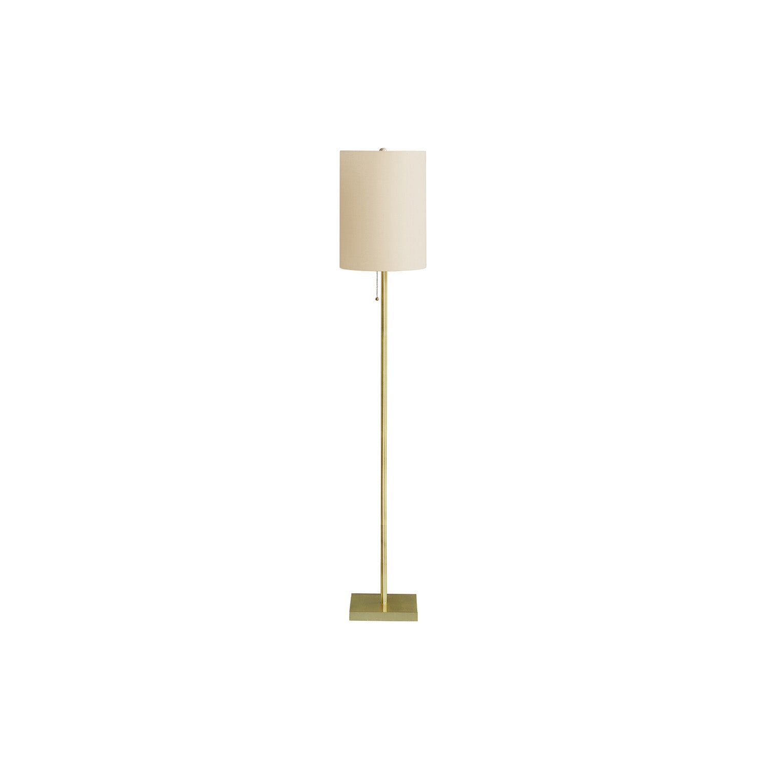 I 9759 - Luminaire, 62"H, Métal En Laiton, Abat-jour Ivoire / Crème, Contemporain - Simple Boutique