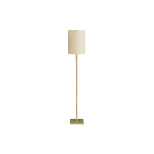 I 9759 - Luminaire, 62"H, Métal En Laiton, Abat-jour Ivoire / Crème, Contemporain - Simple Boutique