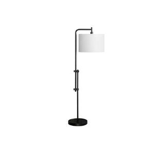 I 9760 - Luminaire, 63"H, Lampadaire, Métal Noir, Abat-jour Ivoire / Crème, Contemporain - Simple Boutique