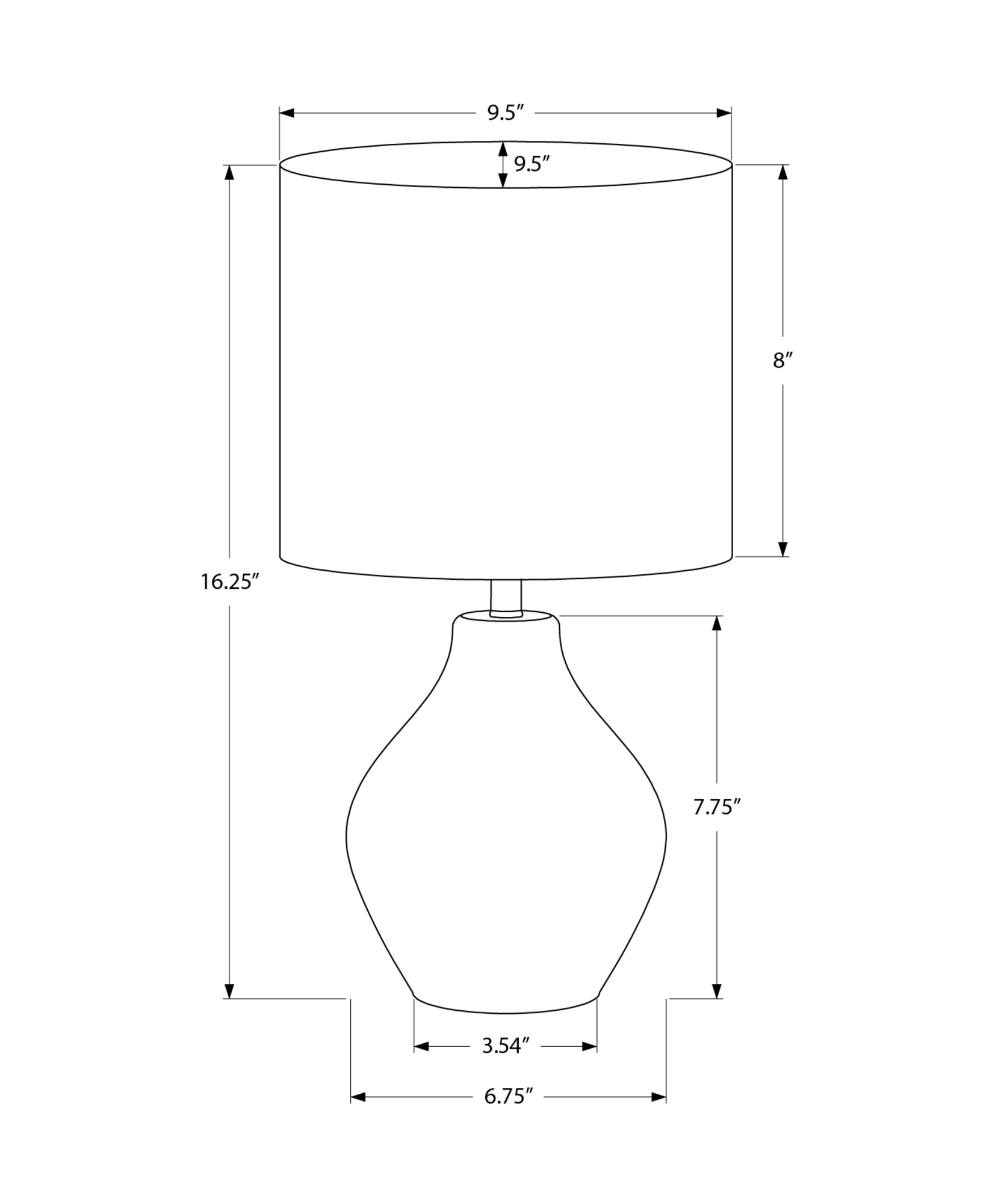 I 9772 - Luminaire, 16''H, Lampe De Table, Résine Brune, Abat-jour Beige, Contemporain - Simple Boutique