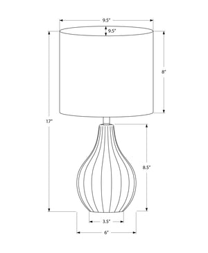I 9775 - Luminaire, 17''H, Lampe De Table, Céramique Noire, Abat-jour Ivoire / Crème, Contemporain, Moderne - Simple Boutique