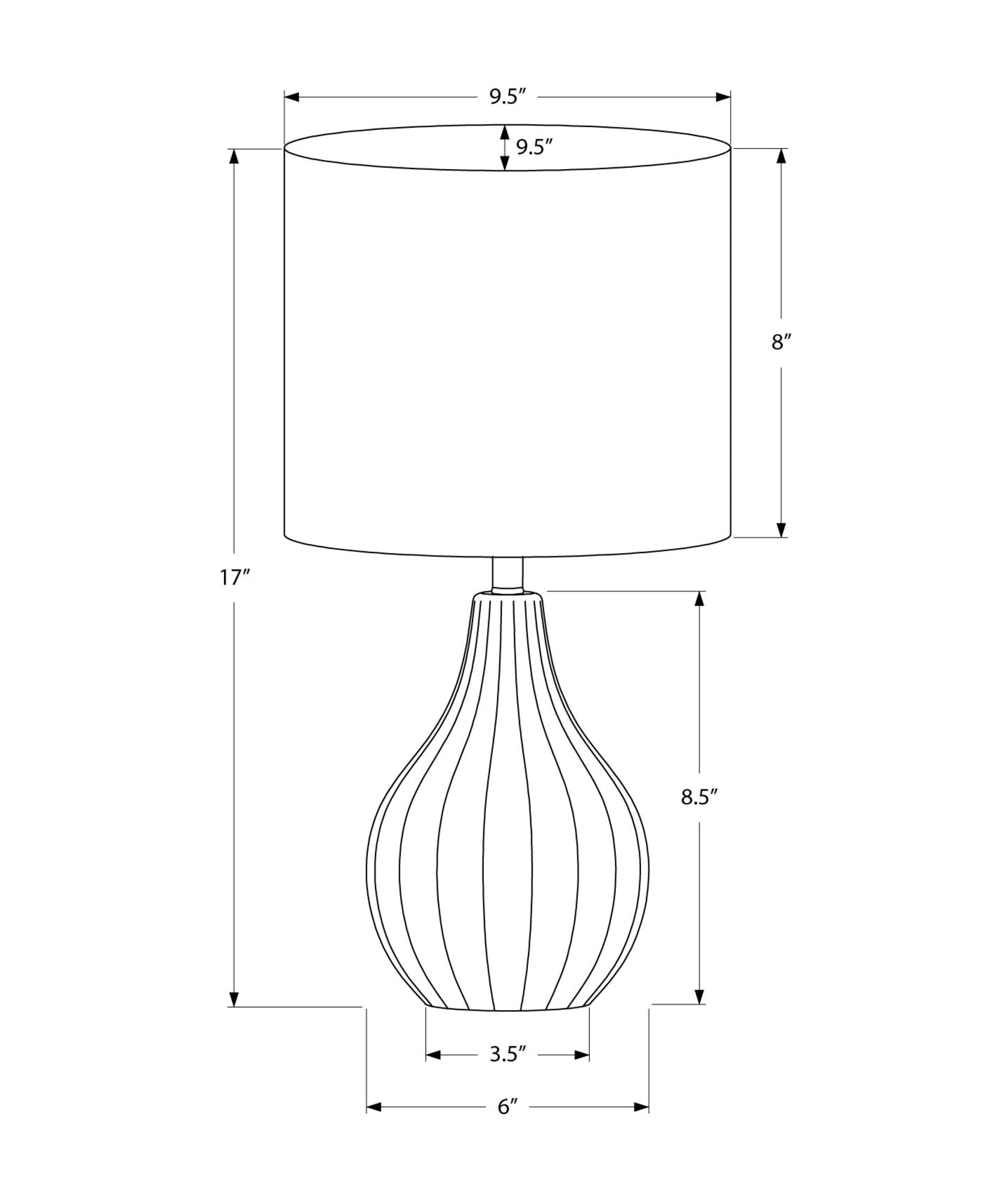 I 9776 - Luminaire, 17''H, Lampe De Table, Céramique Beige, Abat-jour Ivoire / Crème, Contemporain, Moderne - Simple Boutique