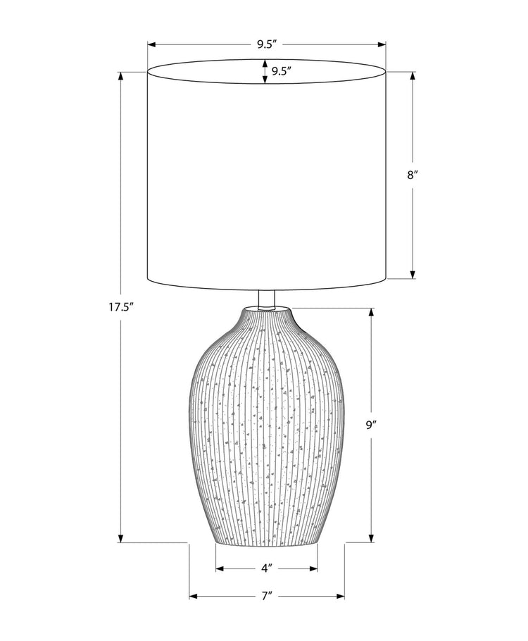 I 9784 - Luminaire, Lampe De Table, 18''H, Céramique Verte, Abat-jour Beige, Contemporain, Moderne - Simple Boutique