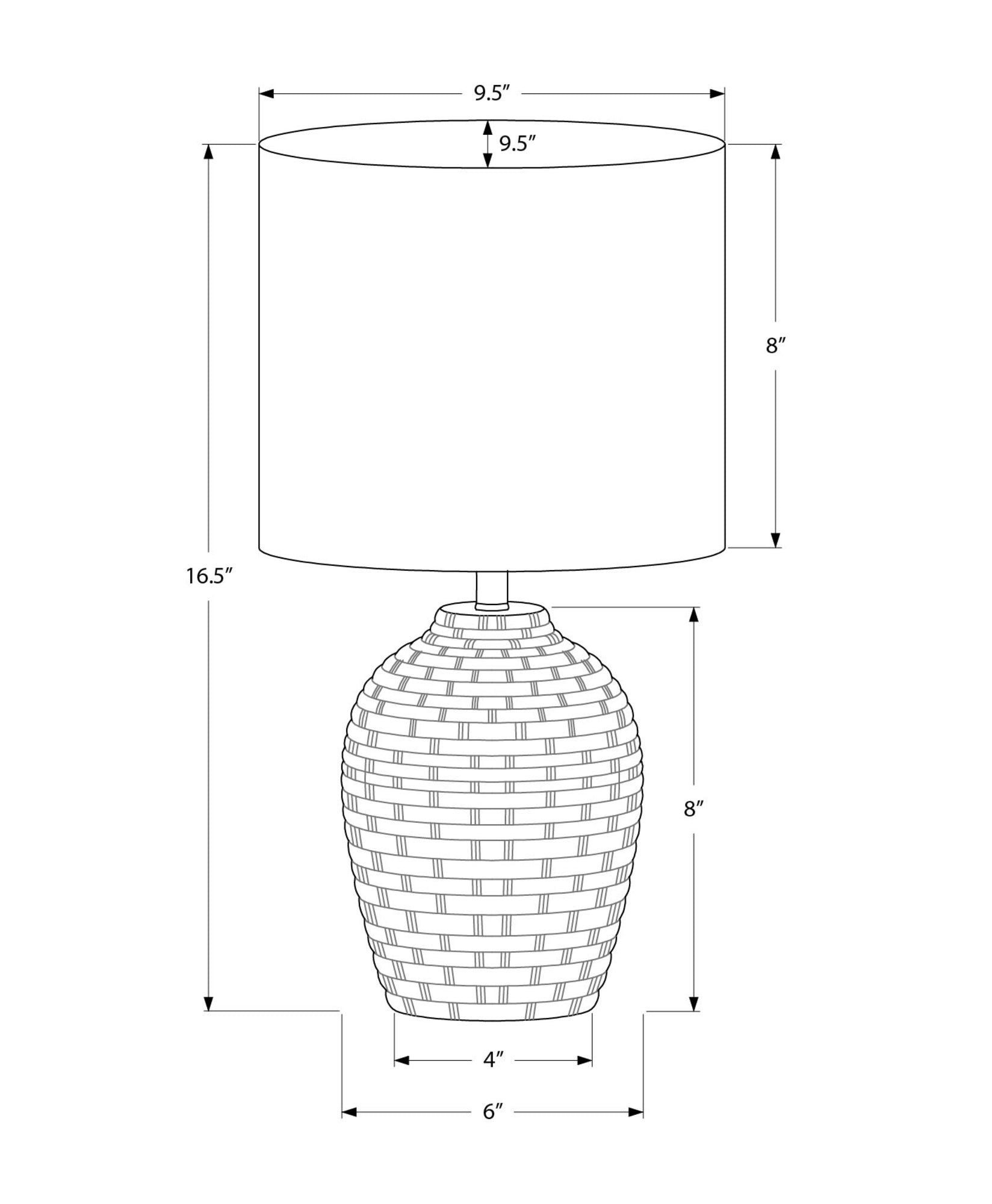 I 9787 - Luminaire, 17''H, Lampe De Table, Céramique Ivoire, Abat-jour Ivoire / Crème, Contemporain, Moderne - Simple Boutique