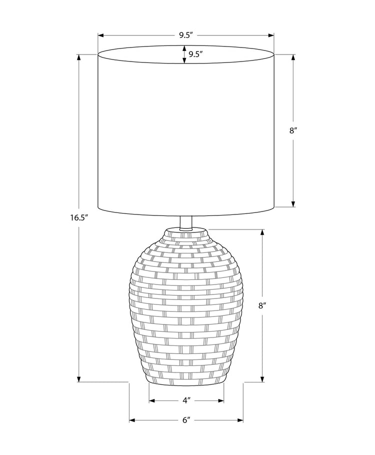 I 9787 - Luminaire, 17''H, Lampe De Table, Céramique Ivoire, Abat-jour Ivoire / Crème, Contemporain, Moderne - Simple Boutique