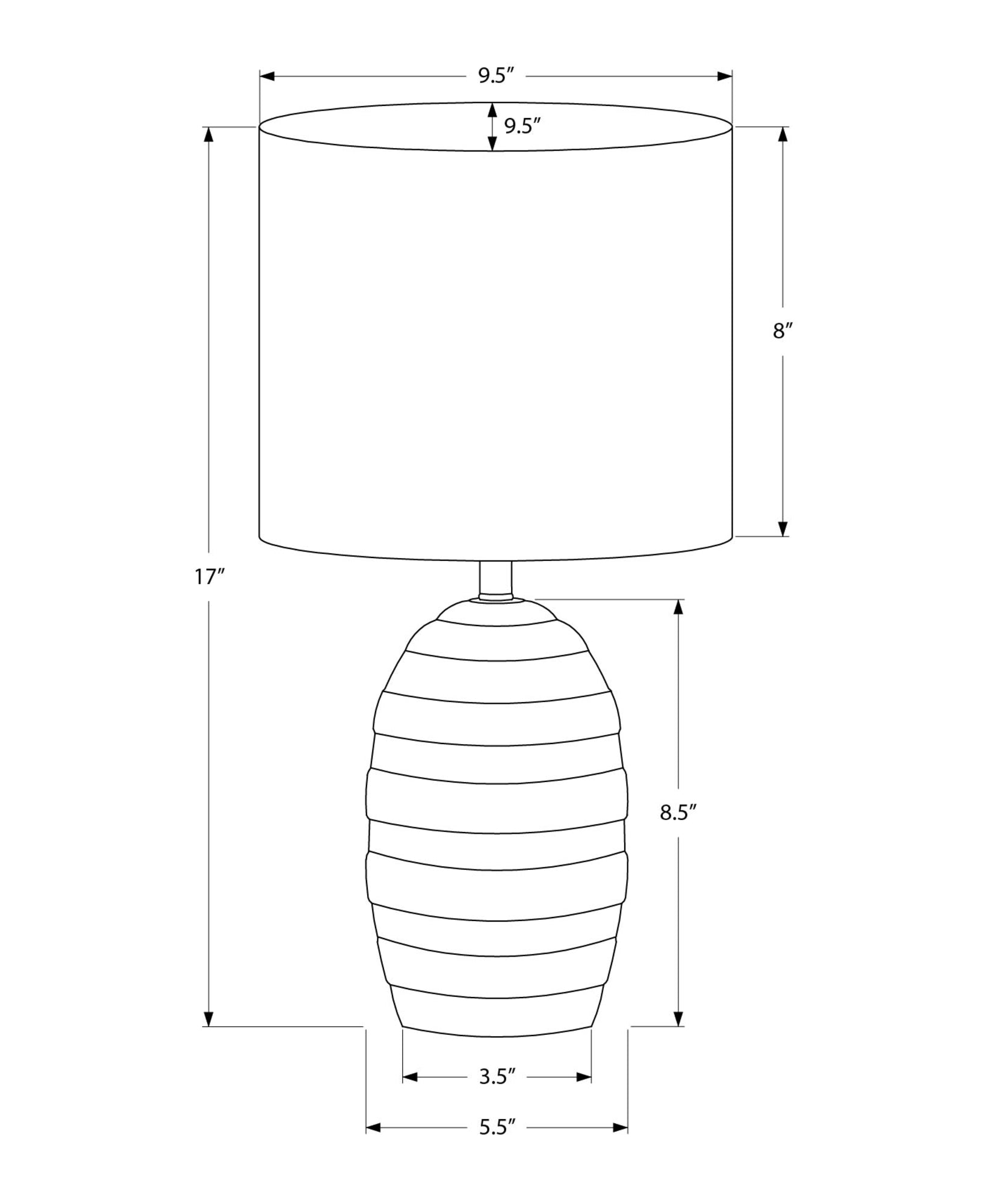 I 9789 - Luminaire, 17''H, Lampe De Table, Céramique Ivoire, Abat-jour Beige, Contemporain, Moderne - Simple Boutique